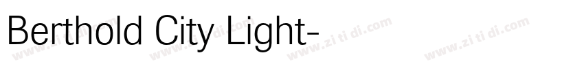 Berthold City Light字体转换